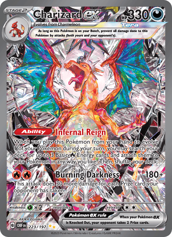 Charizard ex, Obsidian Flames, card 223/197